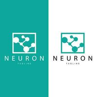 Neuron Logo, Cel Dna Network Vector, And Particle Technology, Simple Illustration Template Design vector