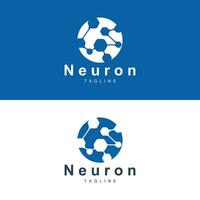 Neuron Logo, Cel Dna Network Vector, And Particle Technology, Simple Illustration Template Design vector