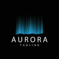 Aurora logo, sencillo Aurora naturaleza paisaje diseño color gradación, vector icono plantilla, ilustración