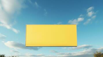 Blank Yellow Sign, Blank Space Mockup photo