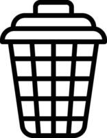 Laundry Basket Vector Icon Design Illustration