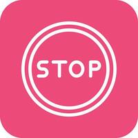 Stop Vector Icon Design Illustration