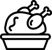 Roast Chicken Vector Icon Design Illustration