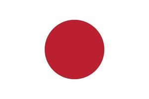 Japan flag vector illustration with official colors and accurate proportion