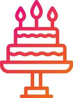 Birthday Cake Vector Icon Design Illustration