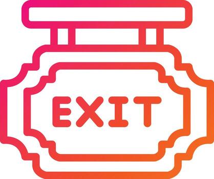 Exit Vector Icon Design Illustration