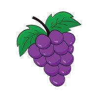 Ripe purple berries - Grapes icon cartoon vector