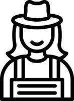 Lady Farmer Vector Icon Design Illustration