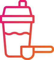 Protein Shake Vector Icon Design Illustration