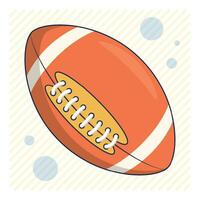 Color icon. Sports ball for playing American football. Team sports. Active lifestyle. Cartoon vector