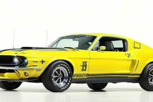 1968 Ford Mustang Shelby GT500.  AI Generative Pro Photo