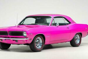 1966 Plymouth Barracuda car. AI Generative Pro Photo