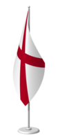 drapeau de américain Etat de Alabama sur mât pour enregistrement de solennel événement. journée de Etat de Alabama. png image sur transparent retour