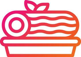 Roll Cake Vector Icon Design Illustration