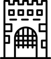 medieval portón vector icono diseño ilustración
