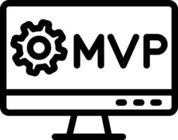 ilustración de diseño de icono de vector mvp