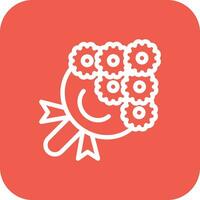 Bouquet Vector Icon Design Illustration