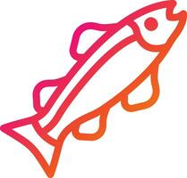 Salmon Vector Icon Design Illustration