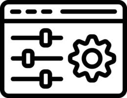 ilustración de diseño de icono de vector de configuración