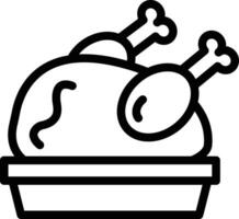 Roasted Chicken Vector Icon Design Illustration