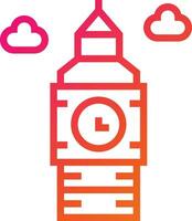 Big ben clock Vector Icon Design Illustration