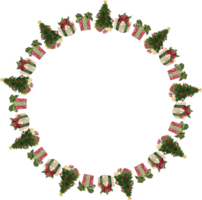 Christmas wreath frame. png