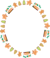 Christmas wreath frame. png