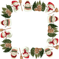 Christmas wreath frame. png