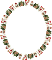 Christmas wreath frame. png