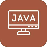 ilustración de diseño de icono de vector de java