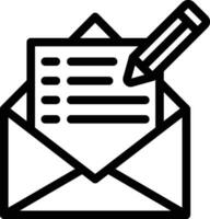 Write Mail Vector Icon Design Illustration