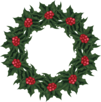 Noël couronne illustration sur transparent Contexte. png