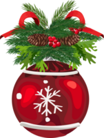 Christmas ball illustration on transparent background. png