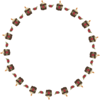 Christmas wreath frame. png