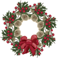 Weihnachten Kranz Illustration auf transparent Hintergrund. png