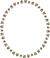 Christmas wreath frame. png