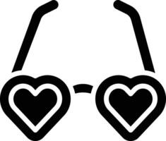 Heart Glasses Vector Icon Design Illustration