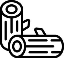 ilustración de diseño de icono de vector de madera