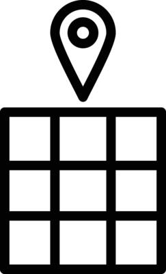 Grid location Vector Icon Design Illustration