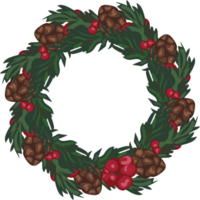 Weihnachten Kranz Illustration auf transparent Hintergrund. png