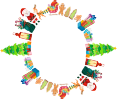 Christmas wreath frame. png