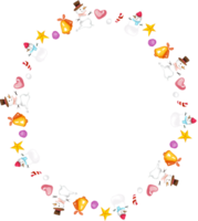 Christmas wreath frame. png