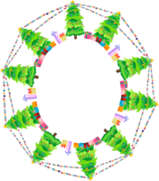 Christmas wreath frame. png