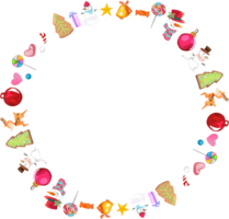 Christmas wreath frame. png