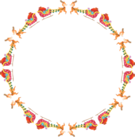 Christmas wreath frame. png