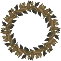 Christmas wreath illustration on transparent background. png