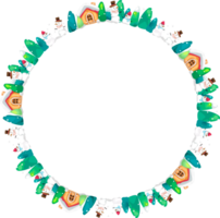 Christmas wreath frame. png