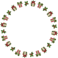 Christmas wreath frame. png