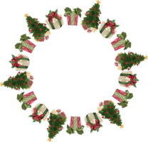 Christmas wreath frame. png