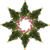 Christmas wreath frame. png